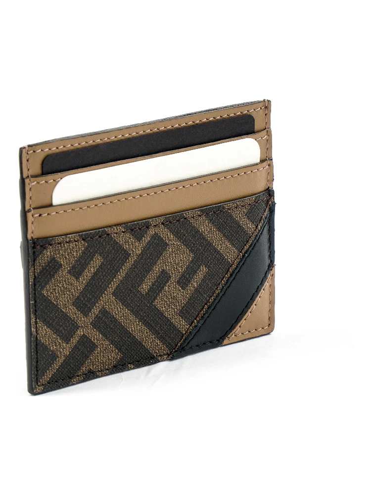 Fendi Zucca Business Card Holder Brown Black alternative