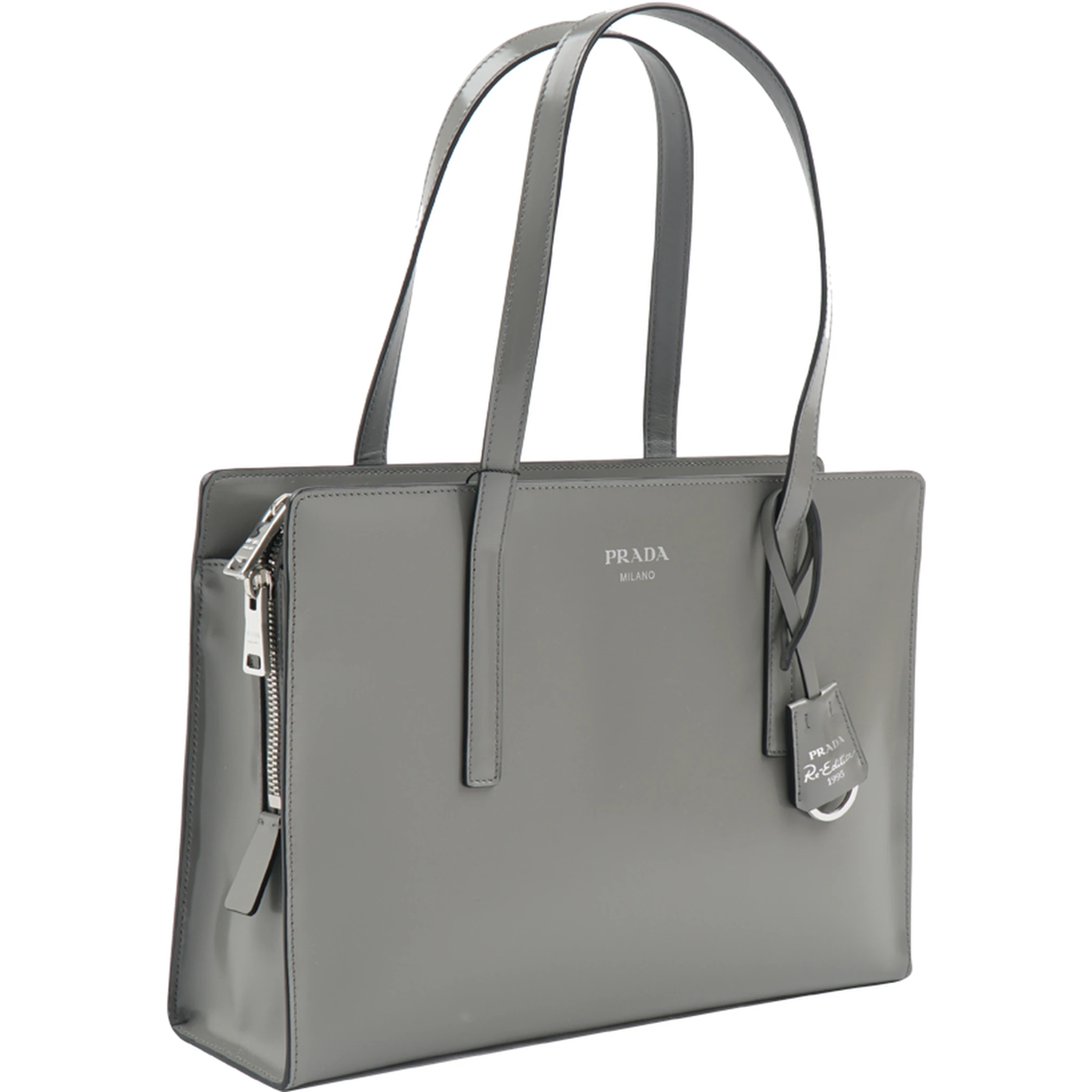 Re-Edition 1995 Brushed Leather Medium Top Handle Handbag