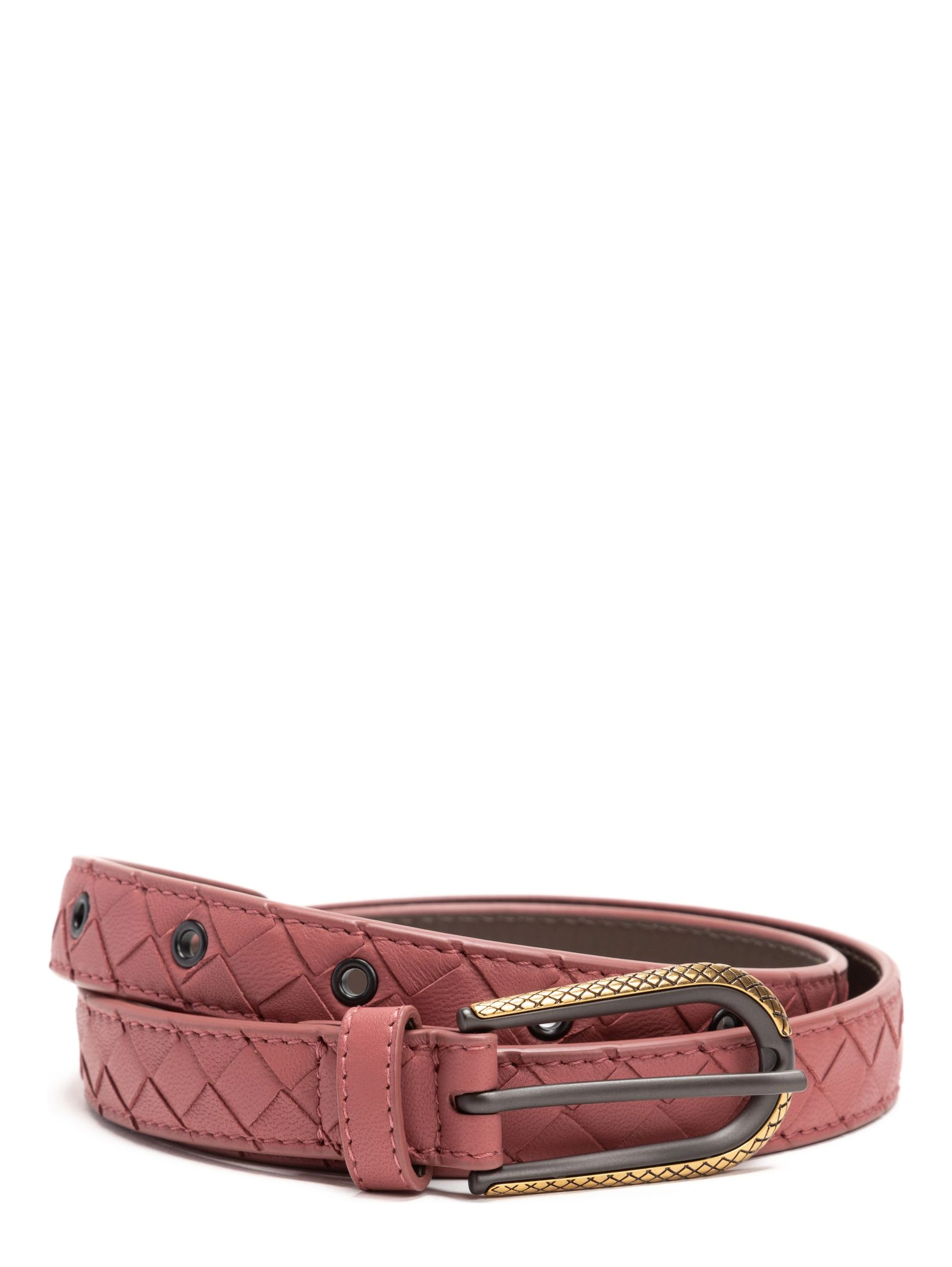 Intrecciato leather belt