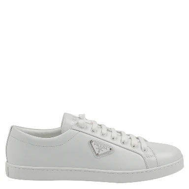 Logo Sneakers in Brushed Leather
