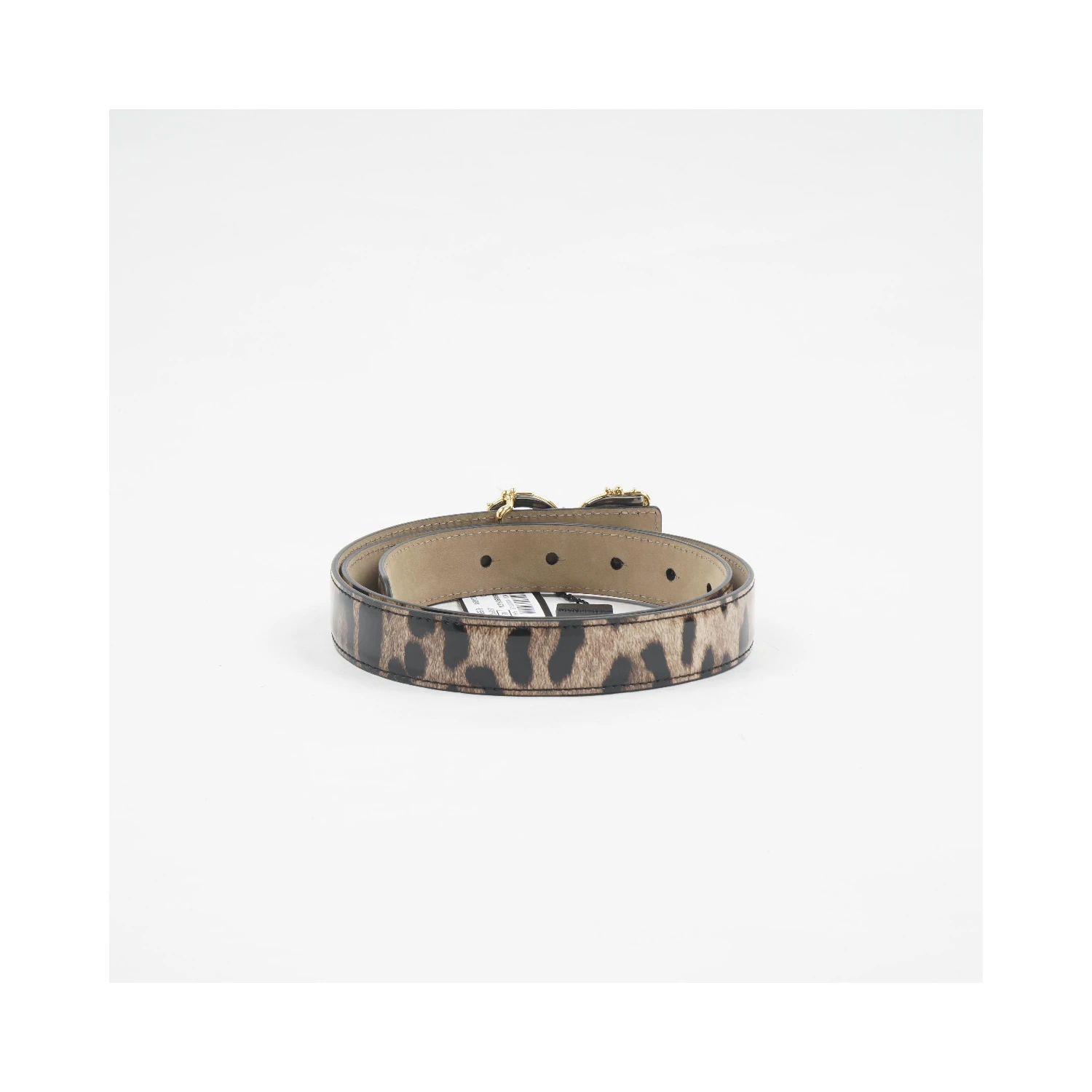 leopard-print DG logo-buckle belt
