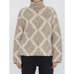 Argyle intarsia sweater
