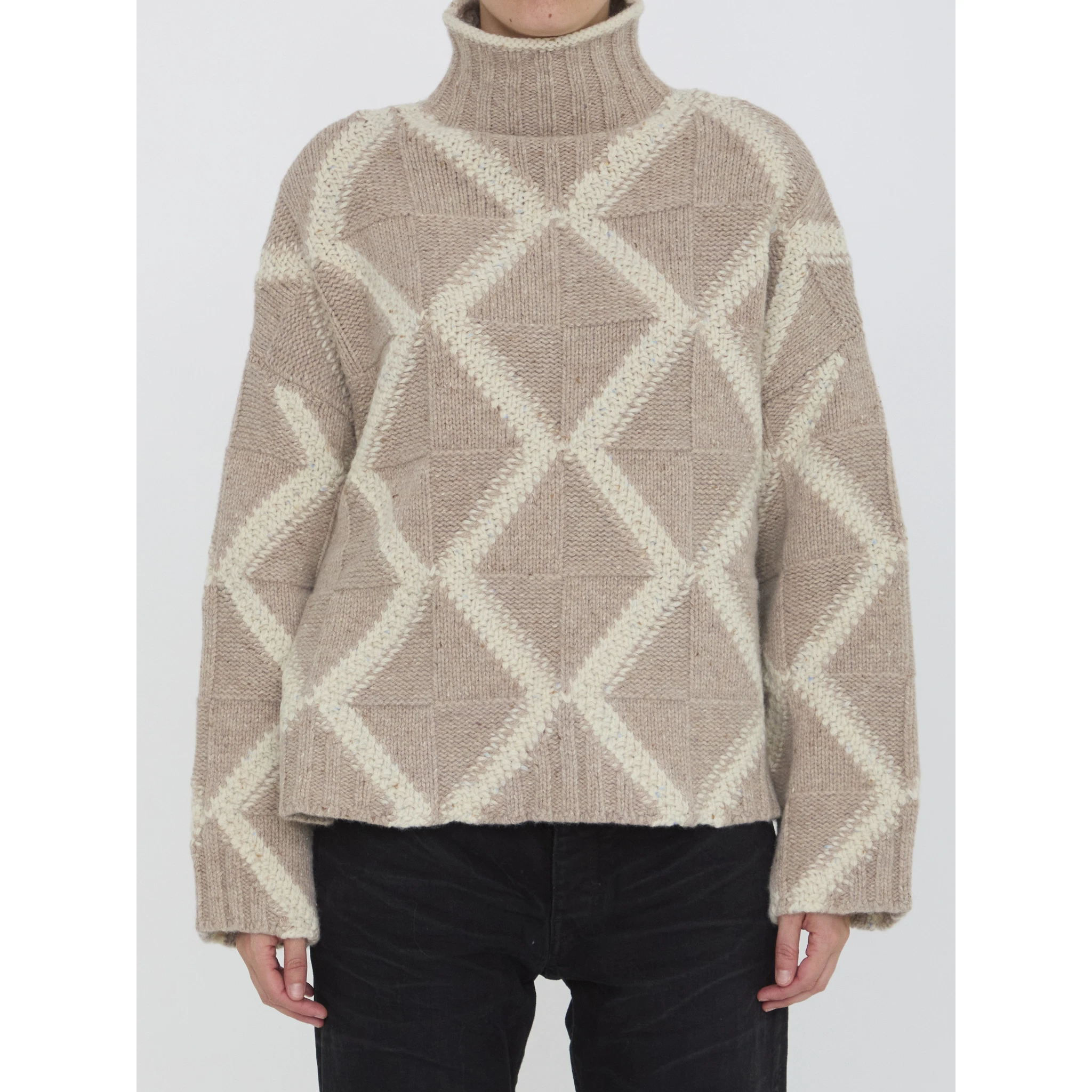 Argyle intarsia sweater