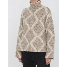 Argyle intarsia sweater