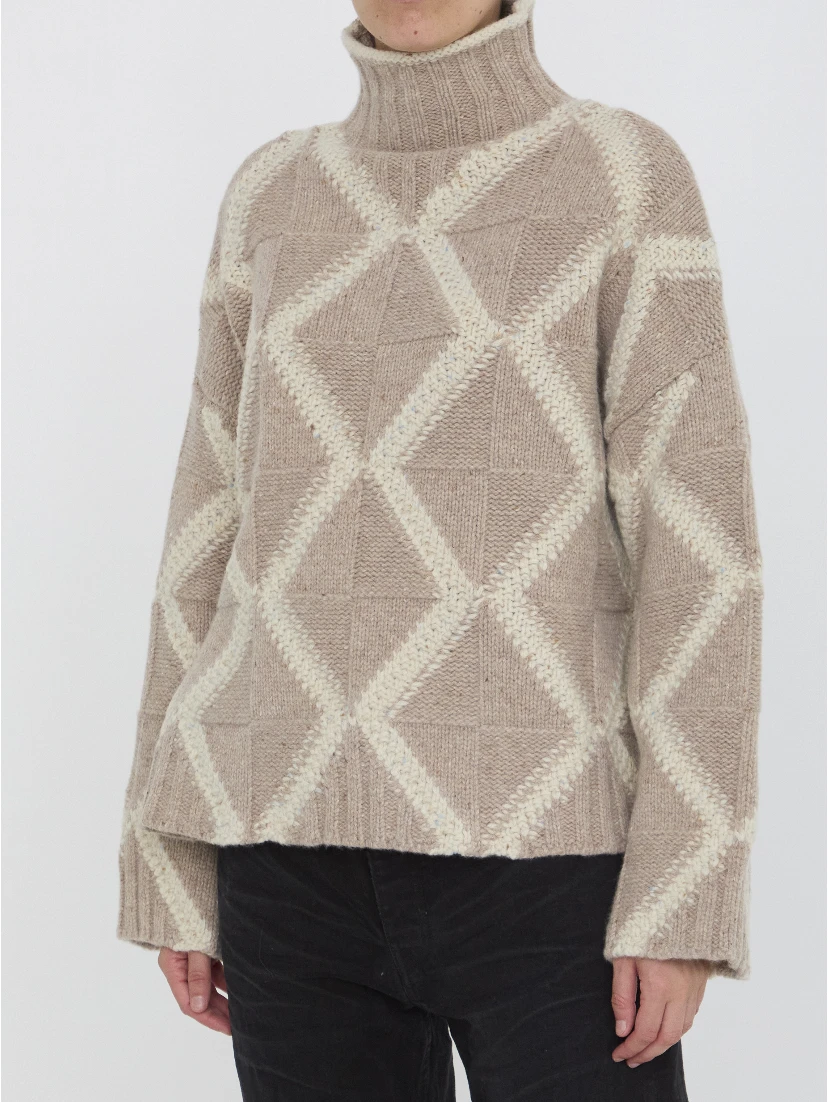 Argyle intarsia sweater