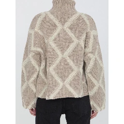 Argyle intarsia sweater