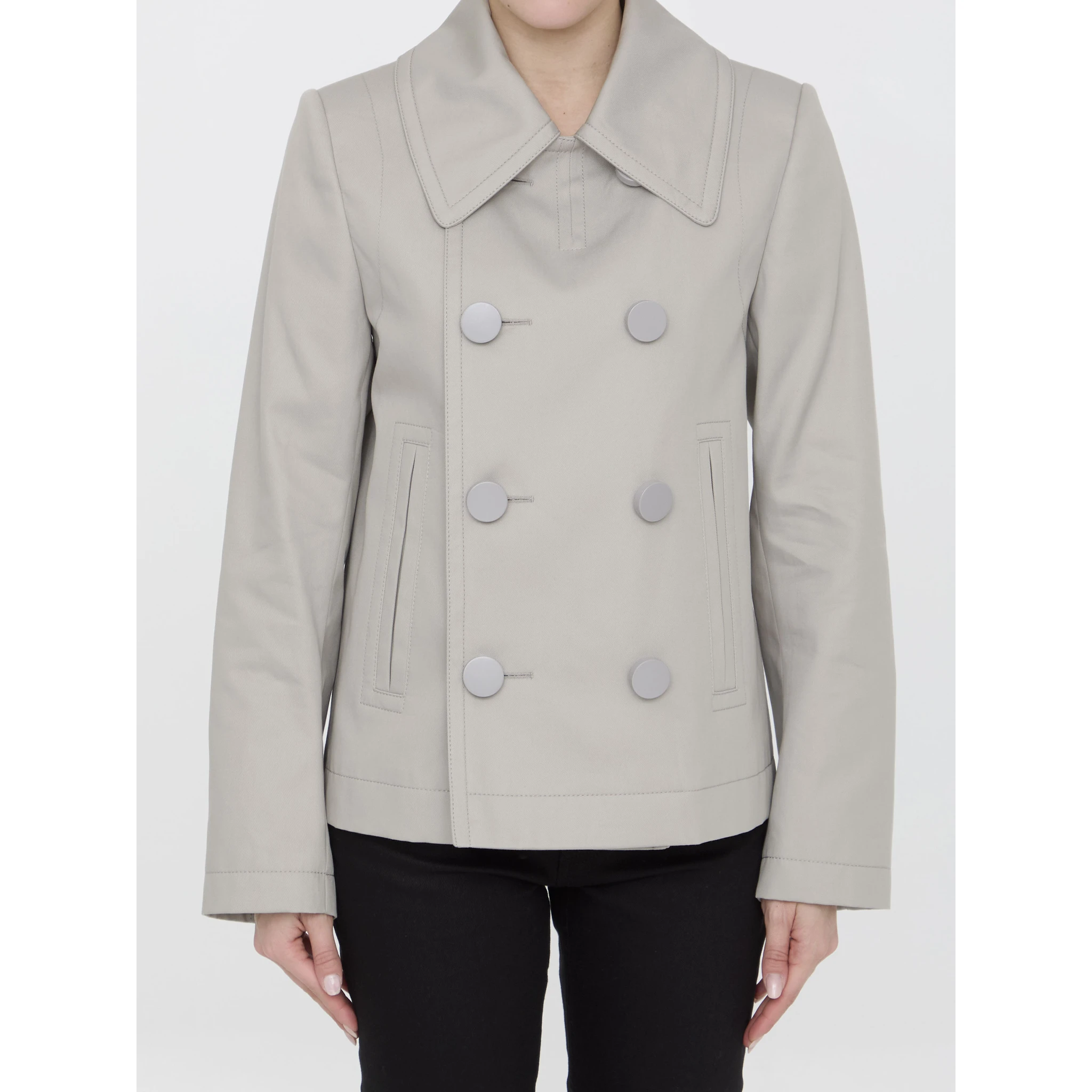 Double-breasted peacoat