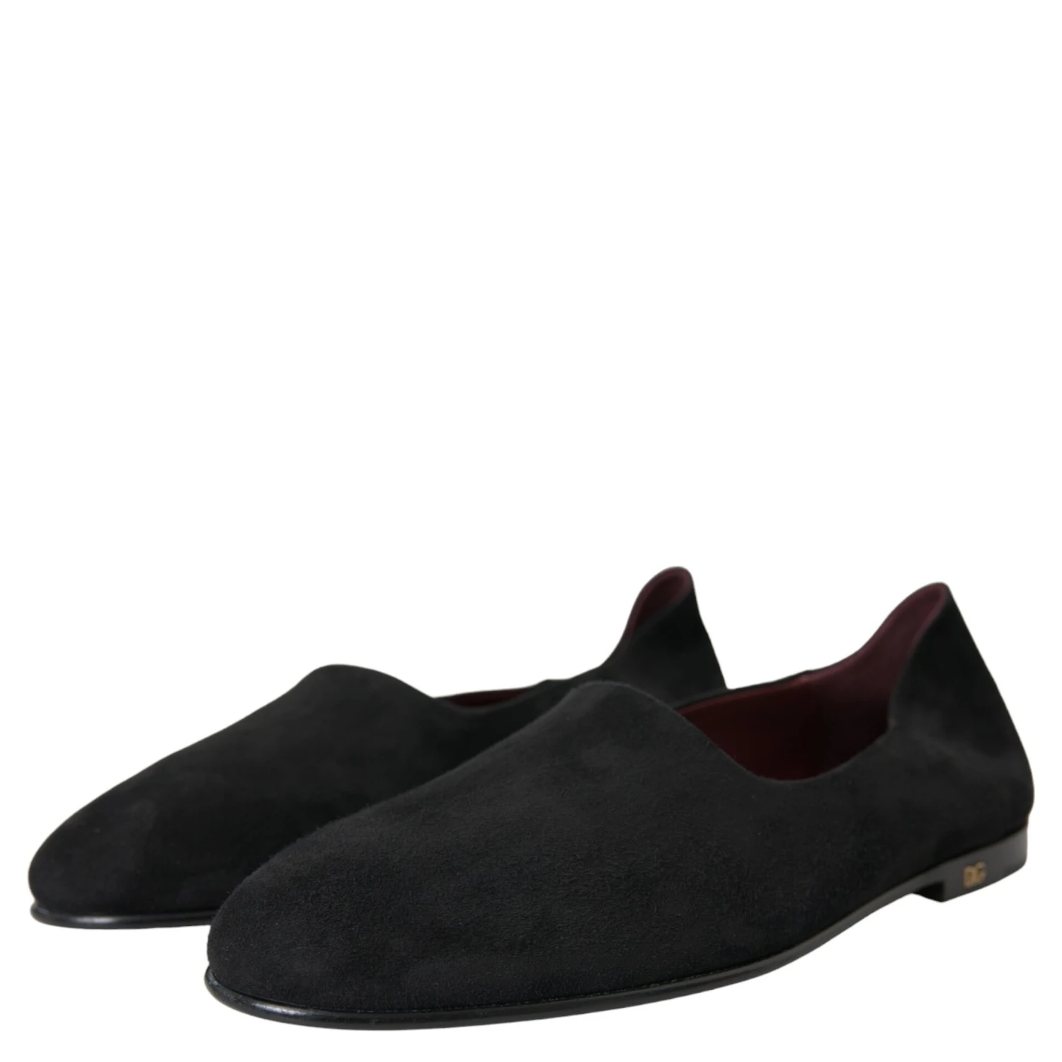 Black Suede Loafers Formal Dress Slip On Shoes
