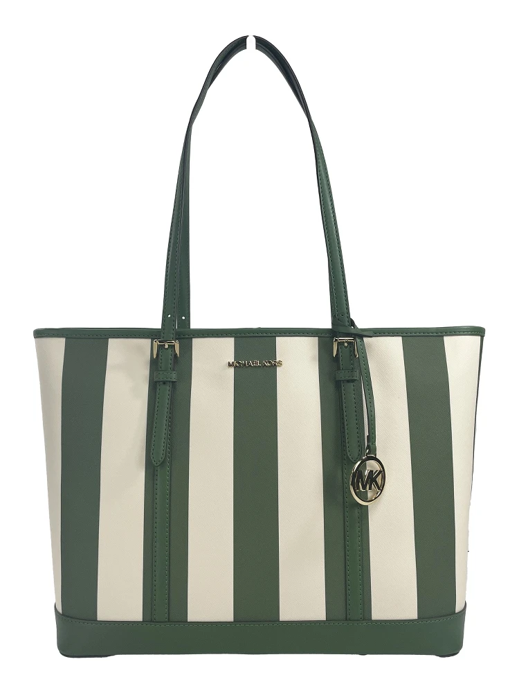 Jet Set Travel Large TZ Shoulder PVC Tote Bag Purse Fern Green