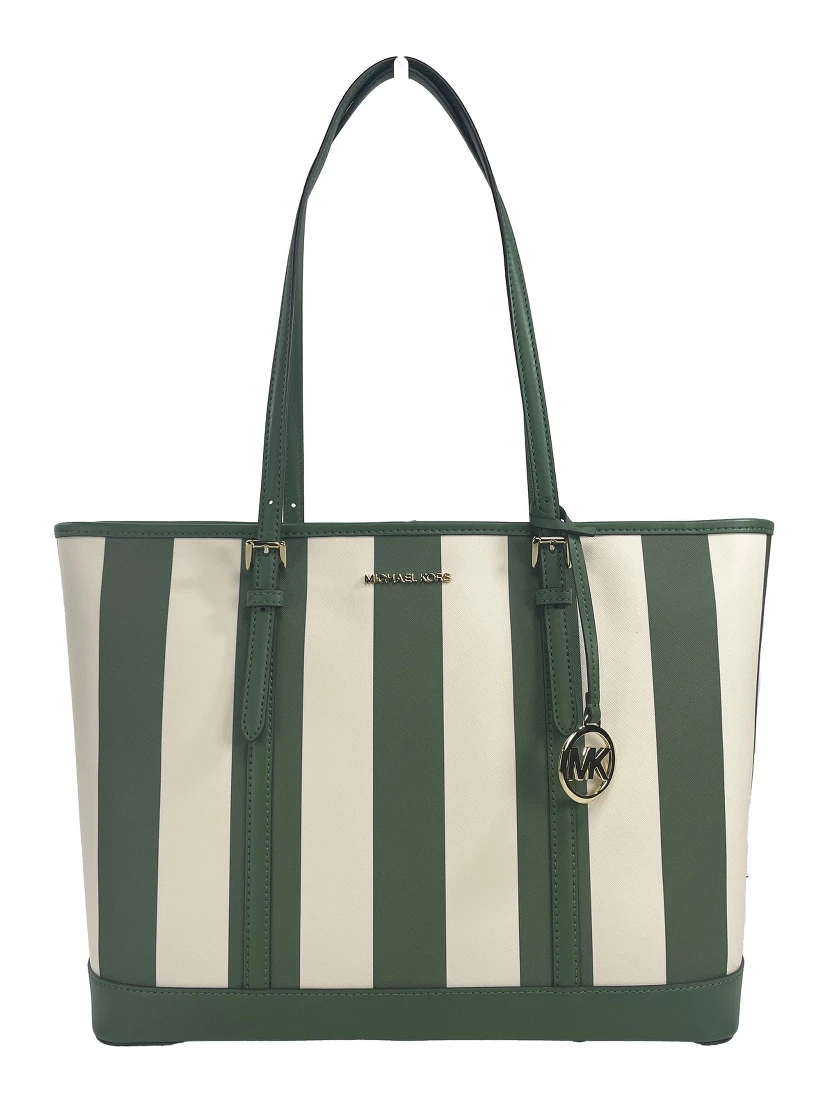Jet Set Travel Large TZ Shoulder PVC Tote Bag Purse Fern Green