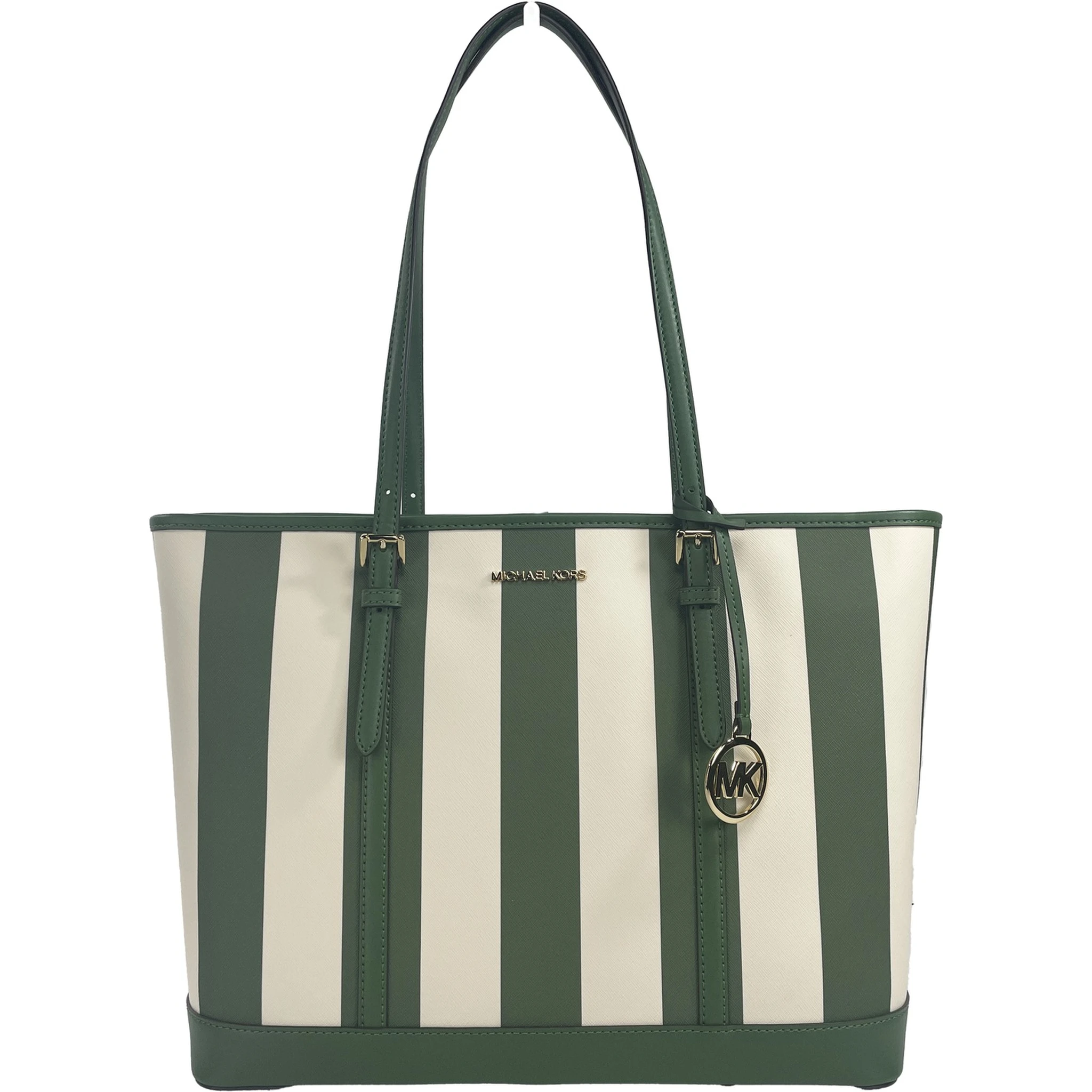 Jet Set Travel Large TZ Shoulder PVC Tote Bag Purse Fern Green