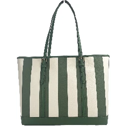 Jet Set Travel Large TZ Shoulder PVC Tote Bag Purse Fern Green