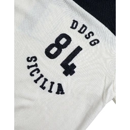 White Black SICILIA Henley Shirt Pullover Sweater