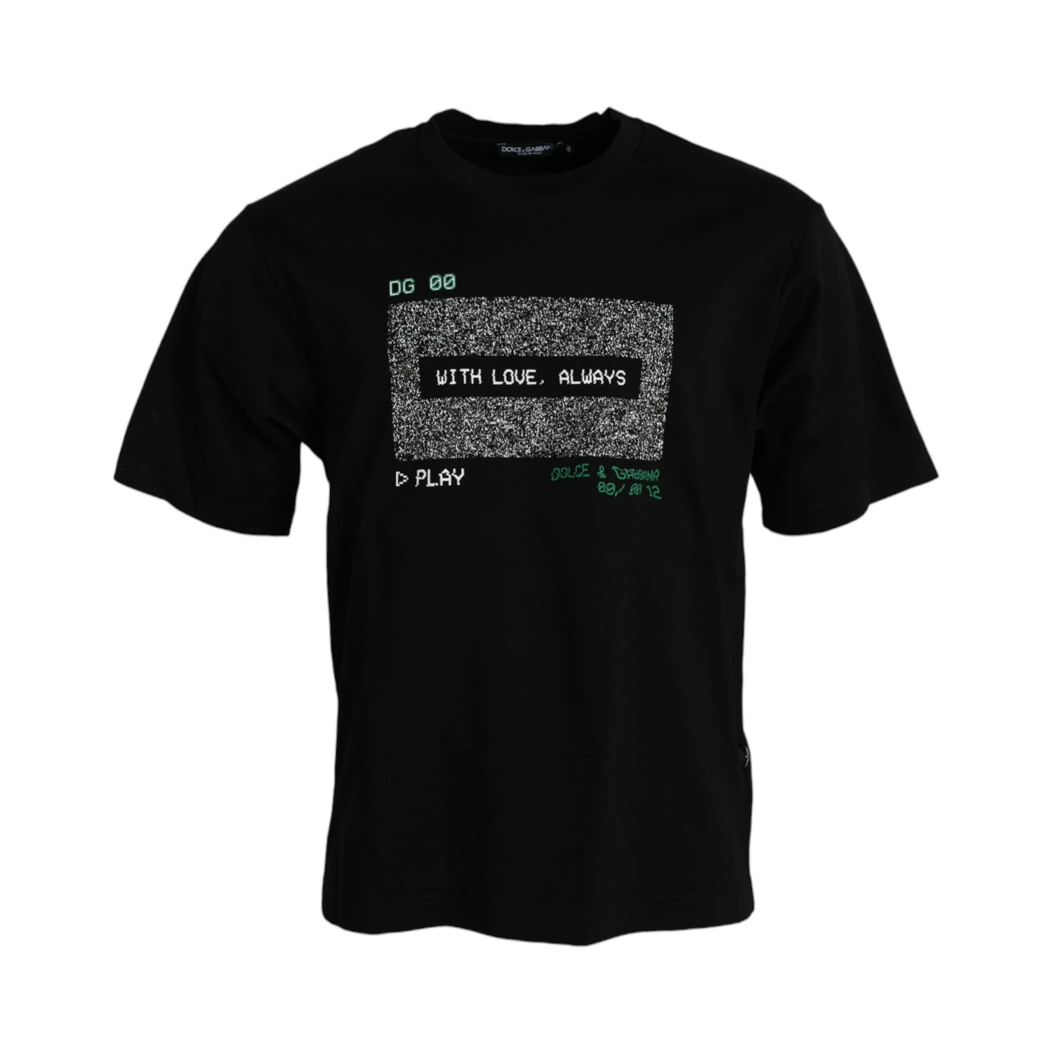 Black With Love Always Crew Neck Top T-shirt