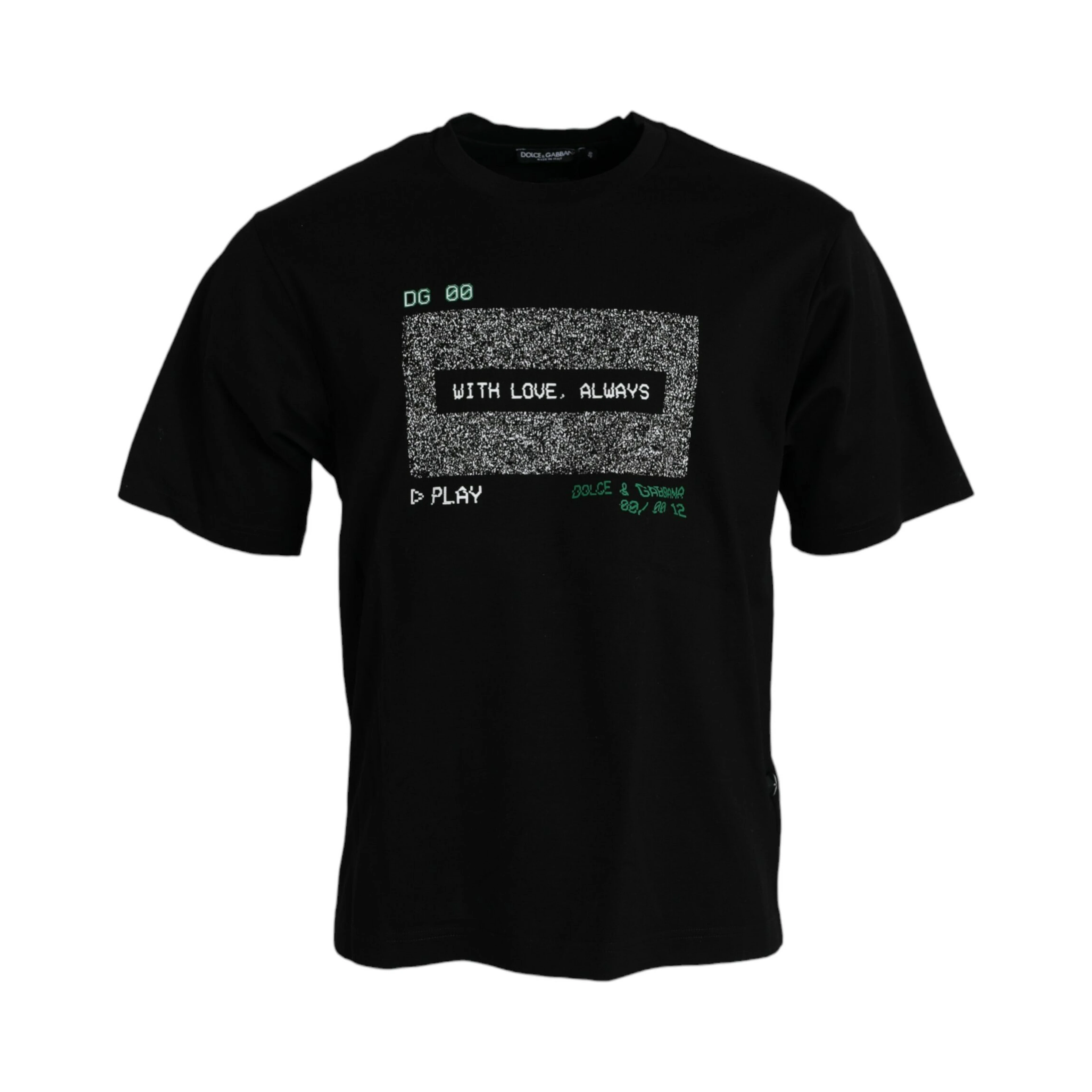 Black With Love Always Crew Neck Top T-shirt