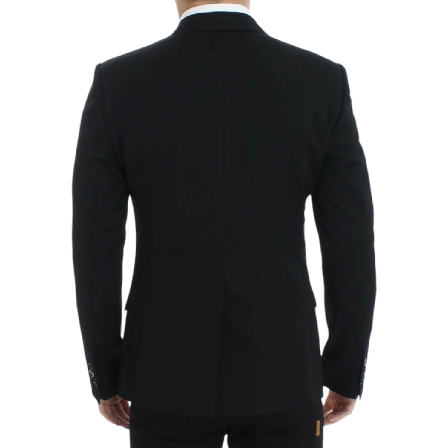 Black wool slim fit blazer