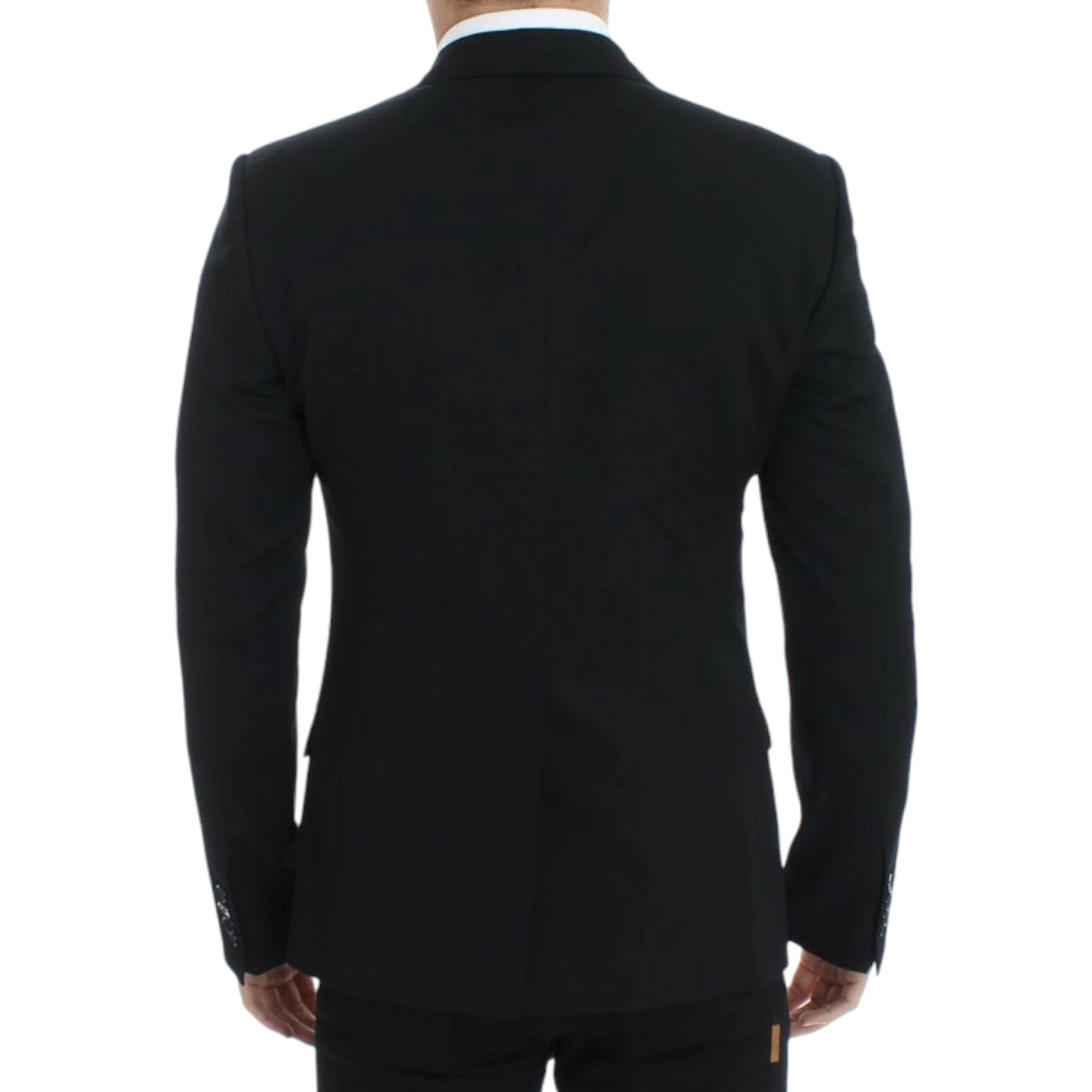 Black wool slim fit blazer
