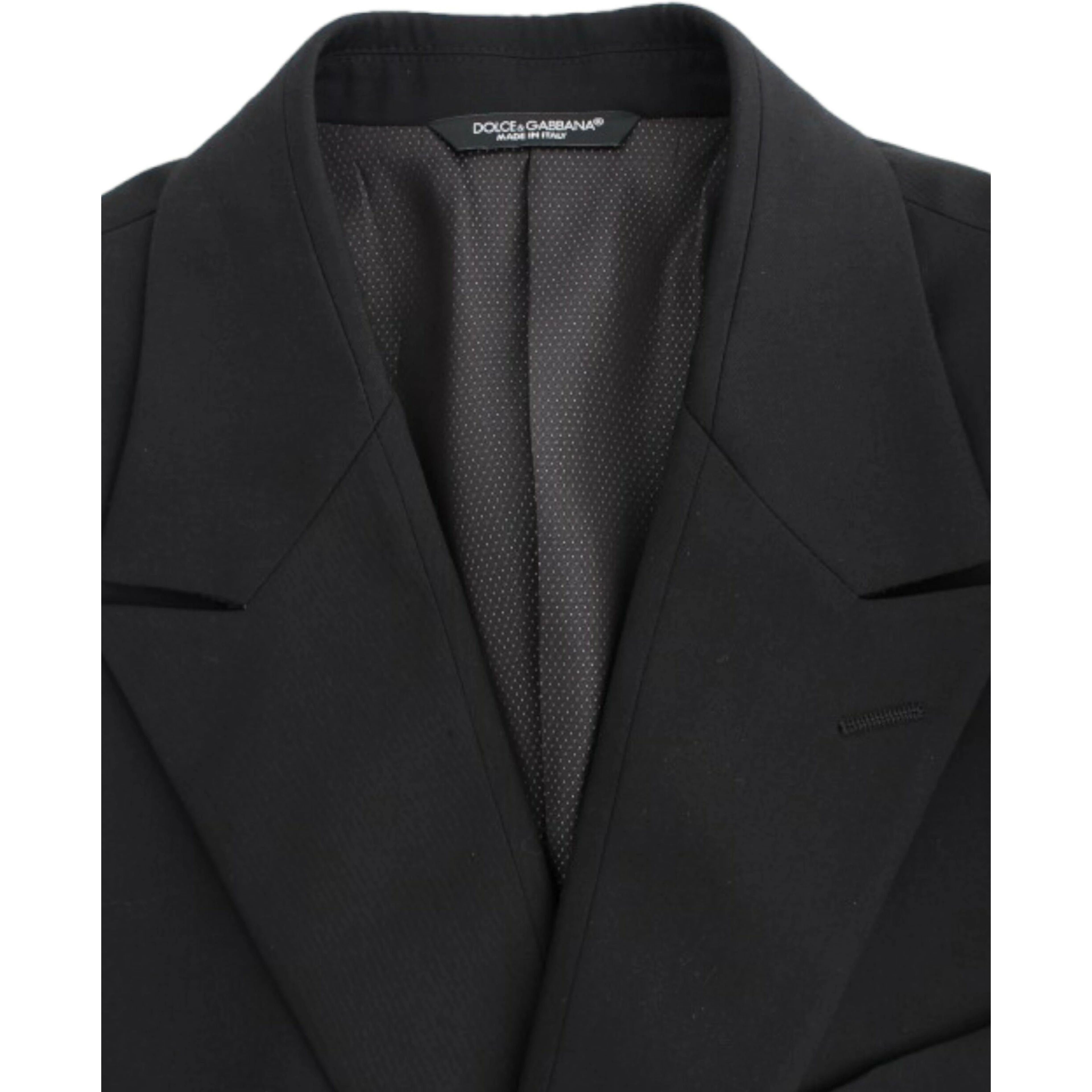 Black wool slim fit blazer