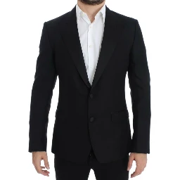 Black wool silk SICILIA blazer