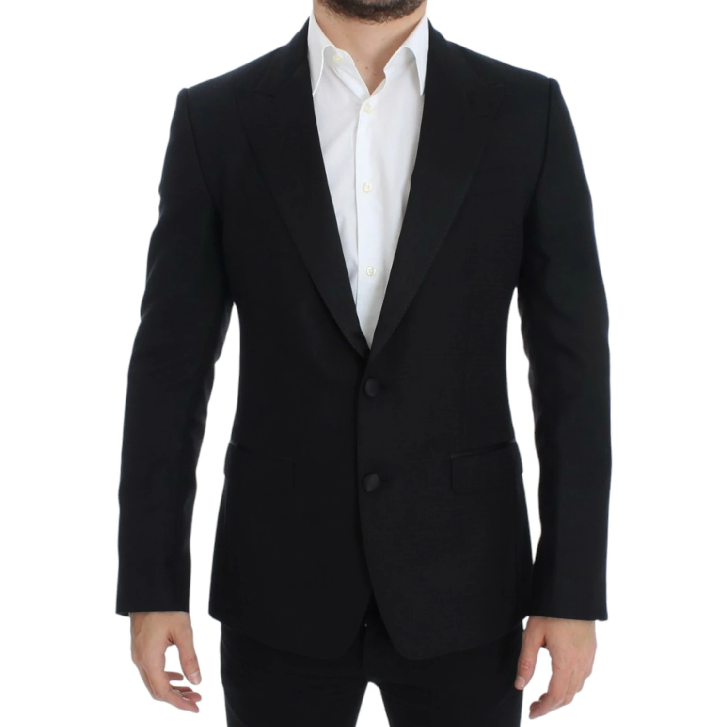 Black wool silk SICILIA blazer