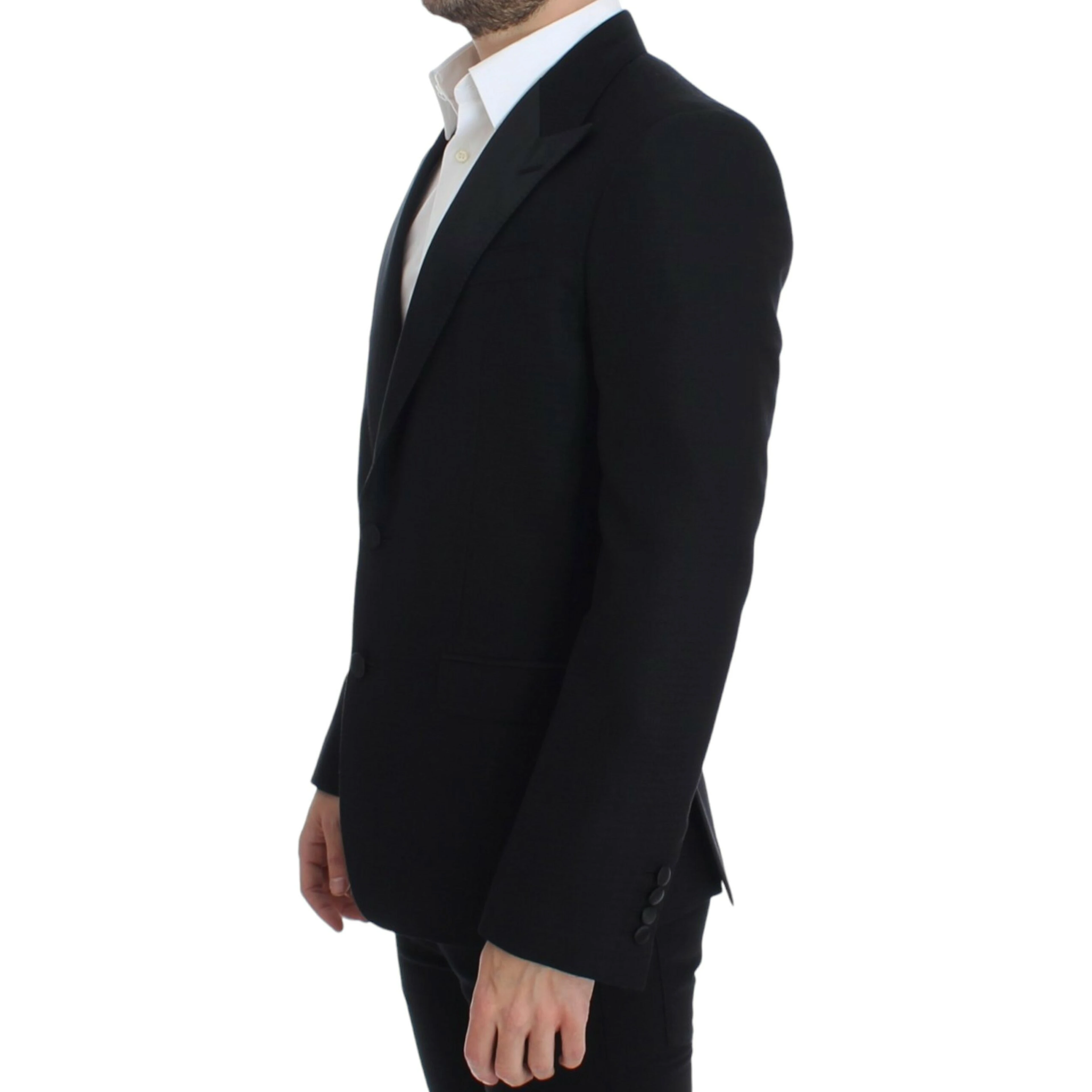 Black wool silk SICILIA blazer