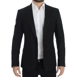 Black wool silk SICILIA blazer