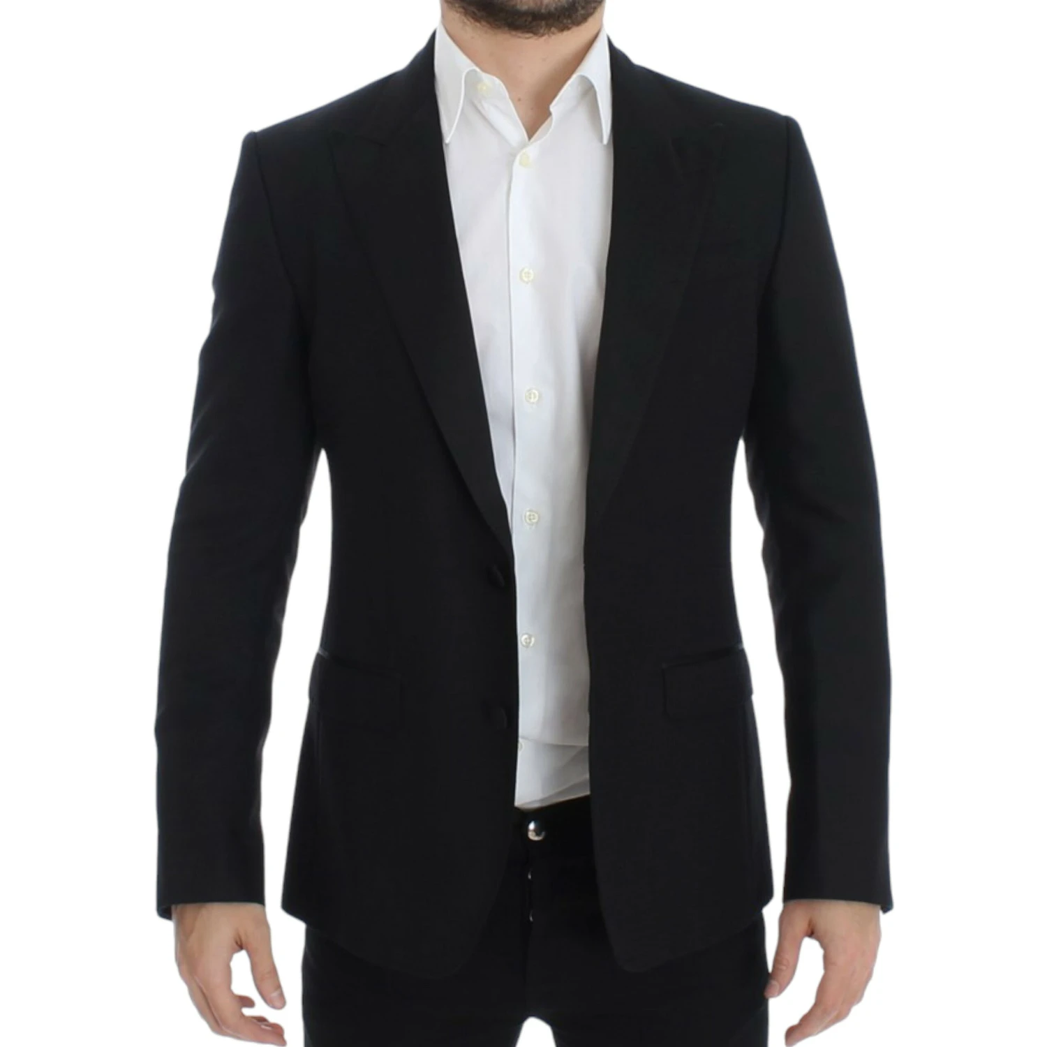 Black wool silk SICILIA blazer