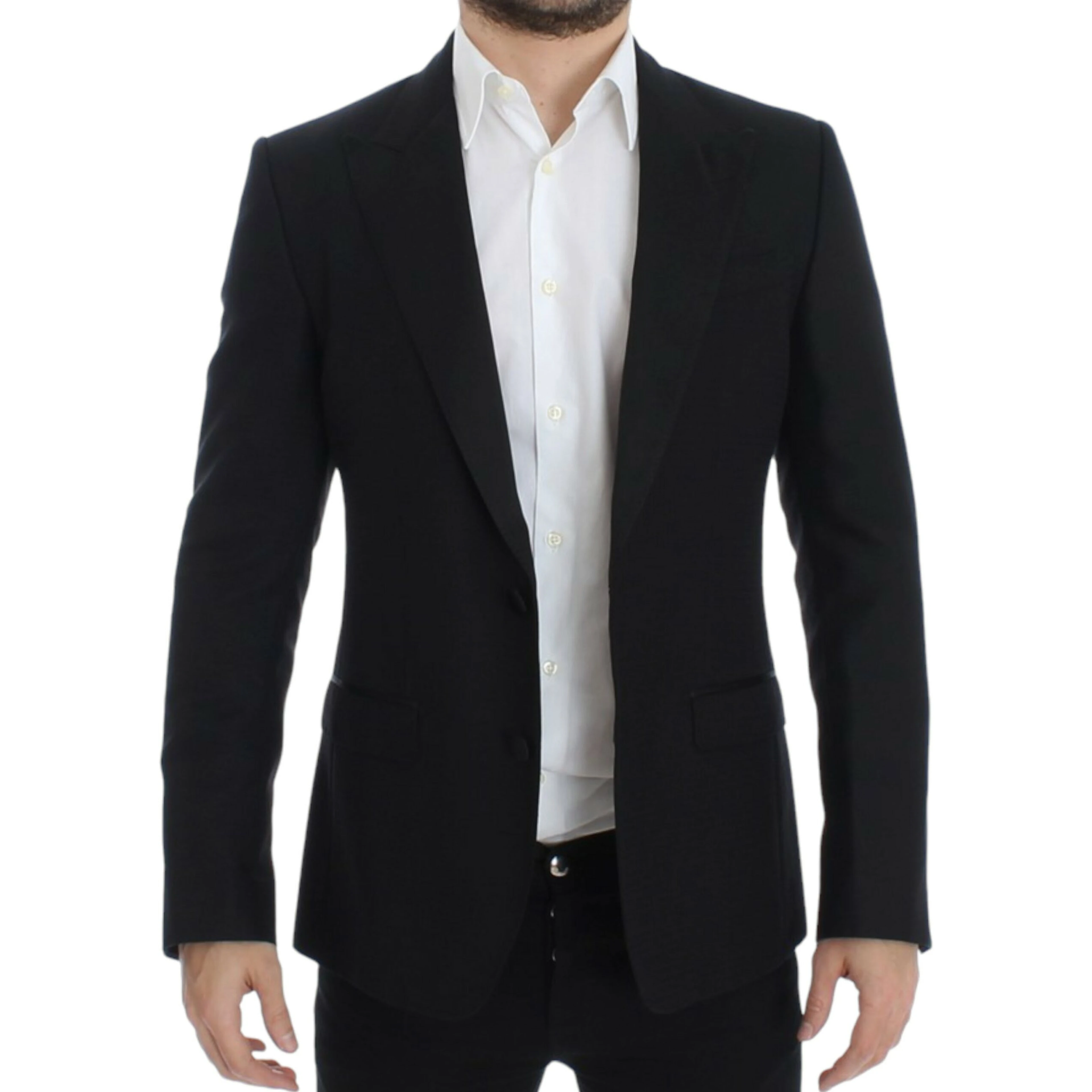 Black wool silk SICILIA blazer