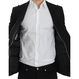 Black wool silk SICILIA blazer