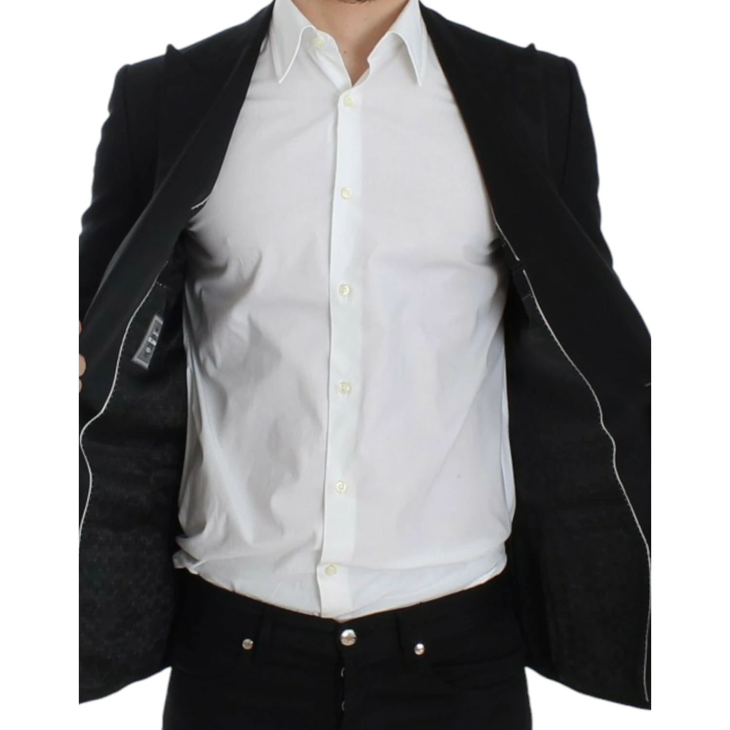 Black wool silk SICILIA blazer