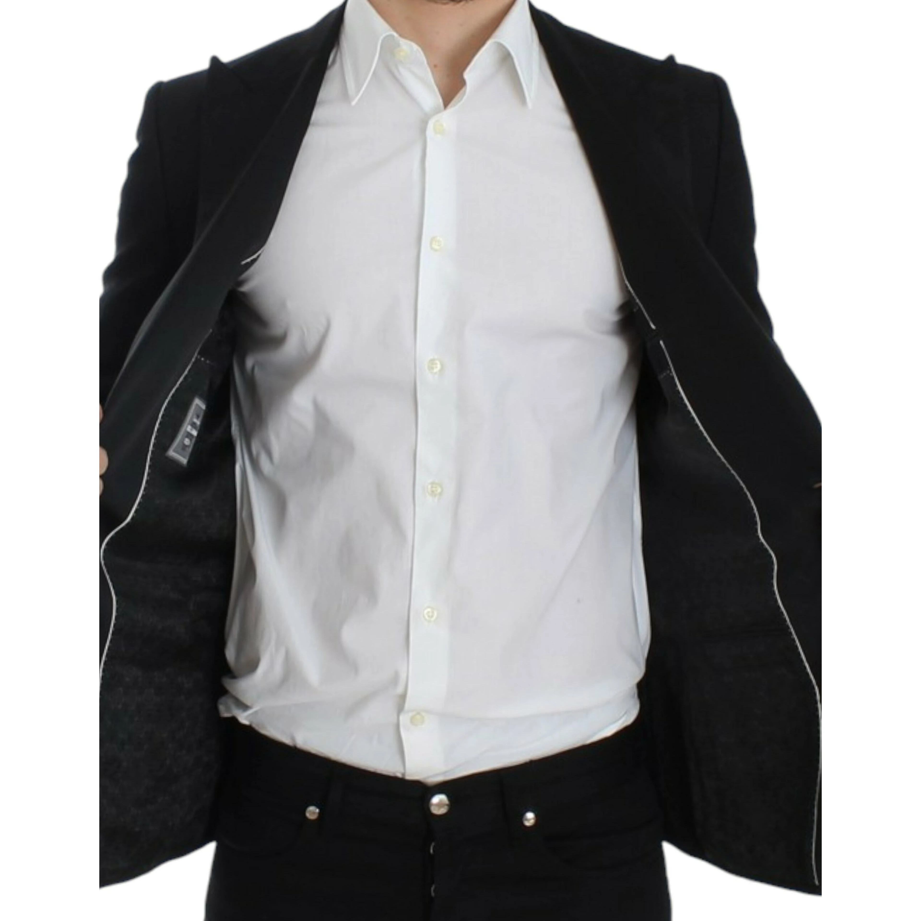 Black wool silk SICILIA blazer