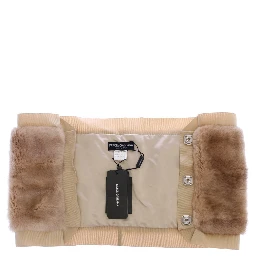 Beige MINK Fur Scarf Foulard Neck Wrap