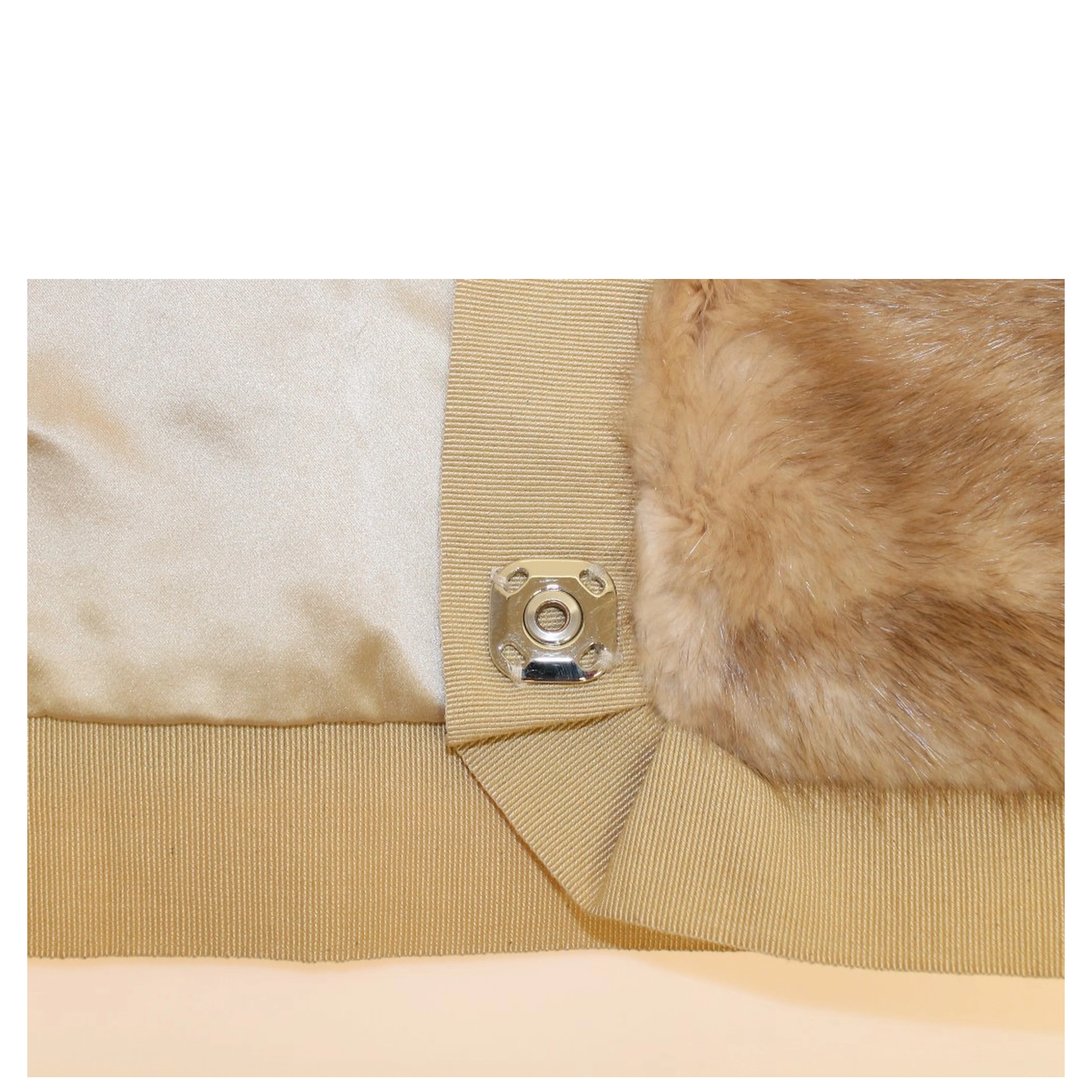 Beige MINK Fur Scarf Foulard Neck Wrap