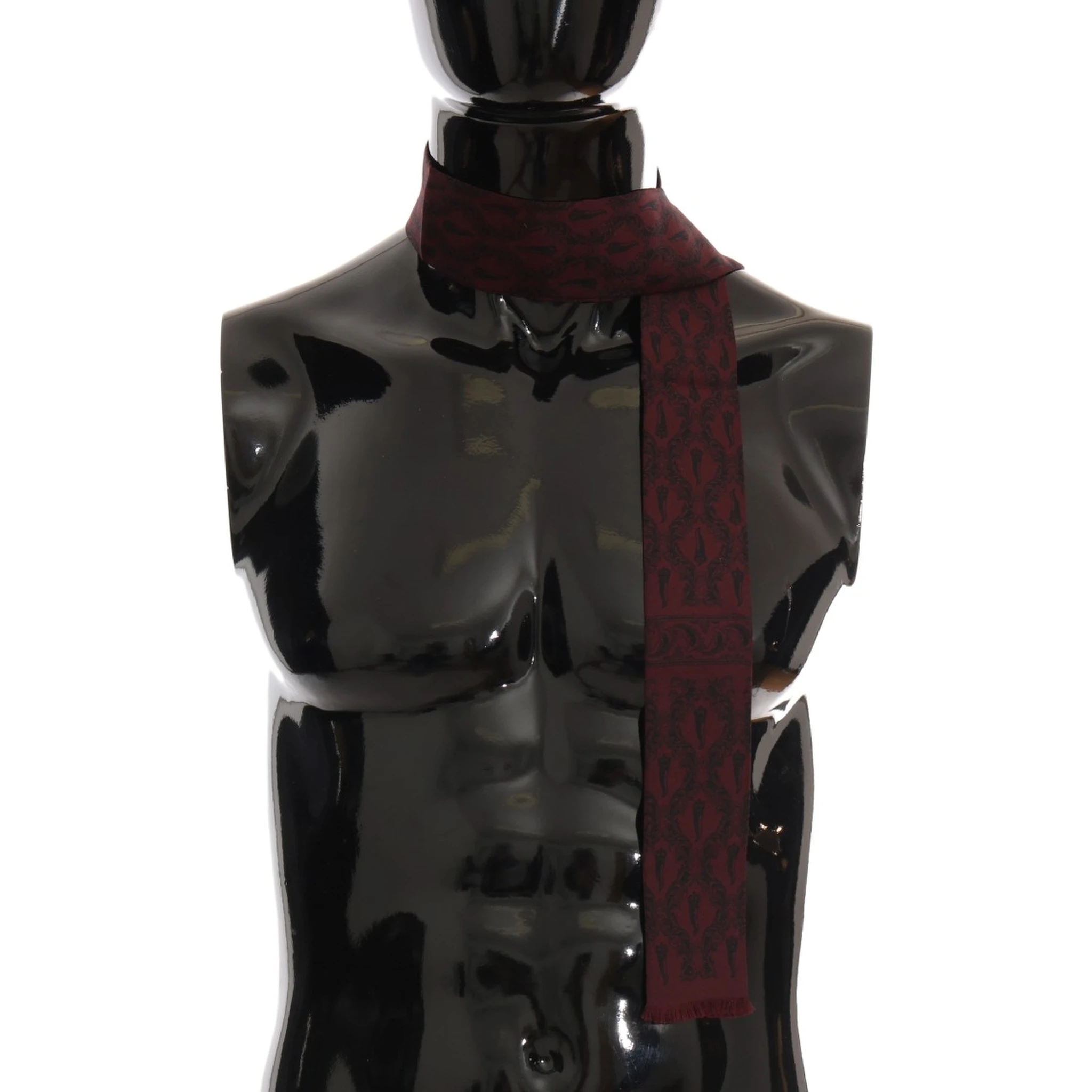 Bordeaux Silk Crown Chili Scarf