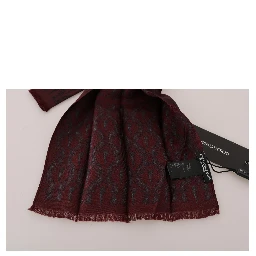 Bordeaux Silk Crown Chili Scarf