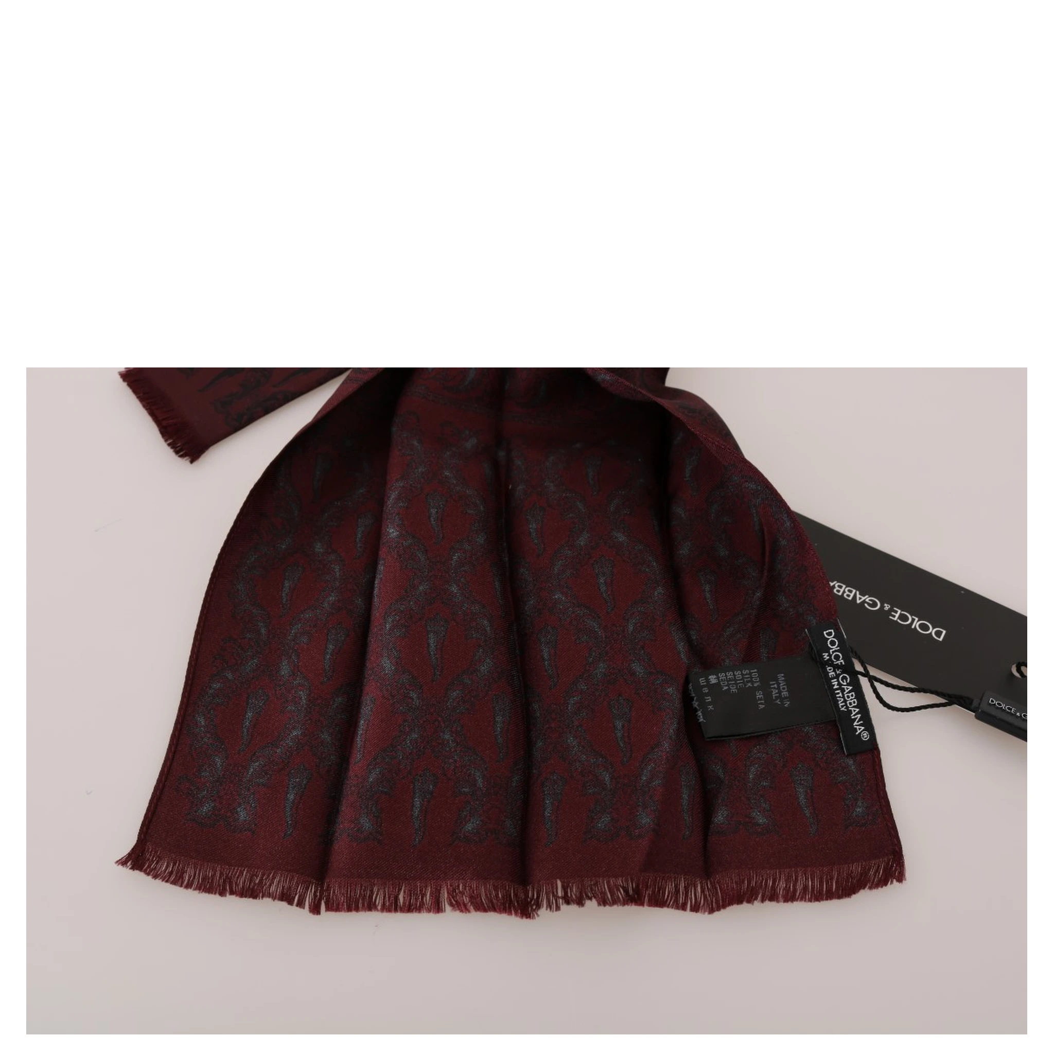 Bordeaux Silk Crown Chili Scarf