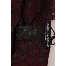 Bordeaux Silk Crown Chili Scarf