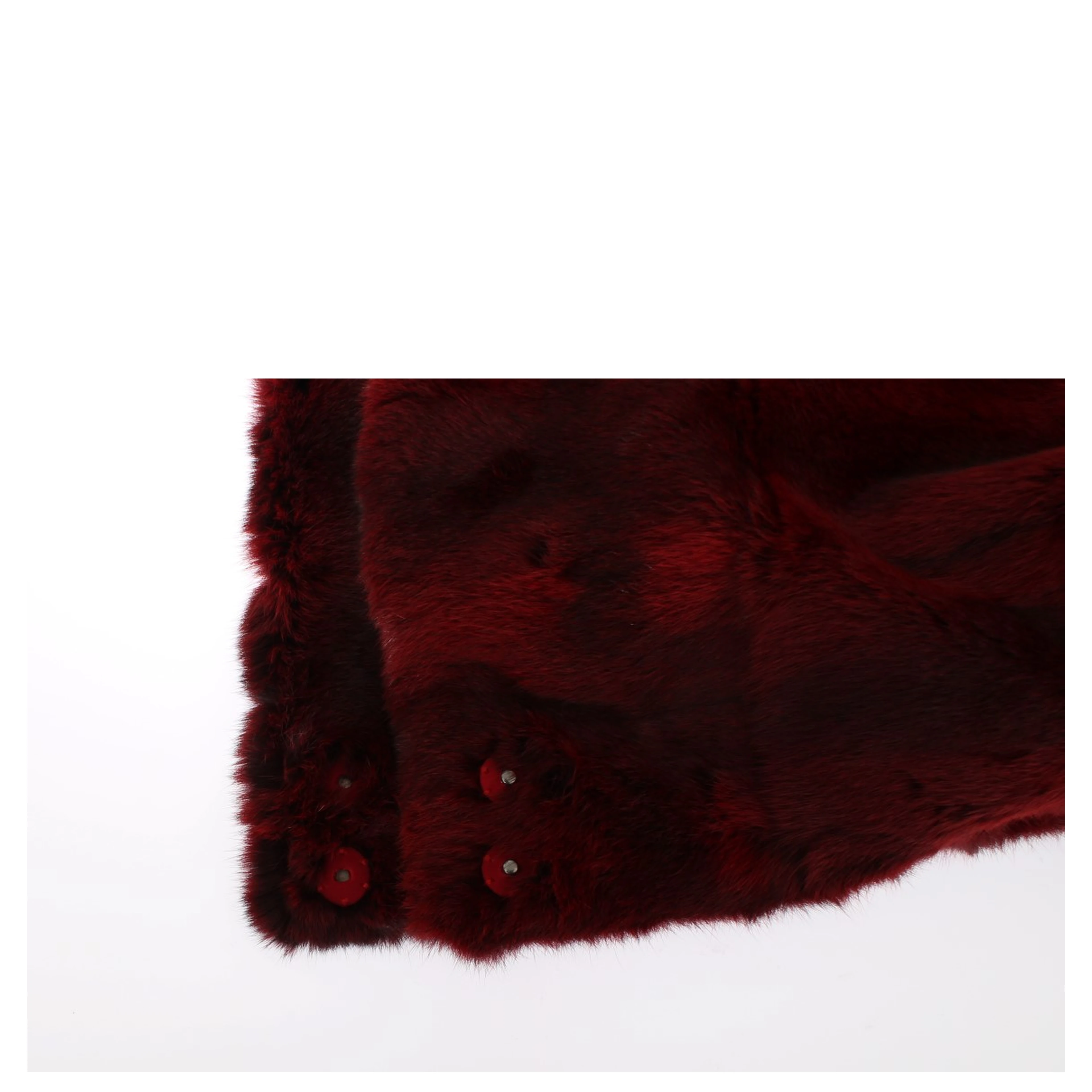 Bordeaux Hamster Fur Crochet Hood Scarf Hat