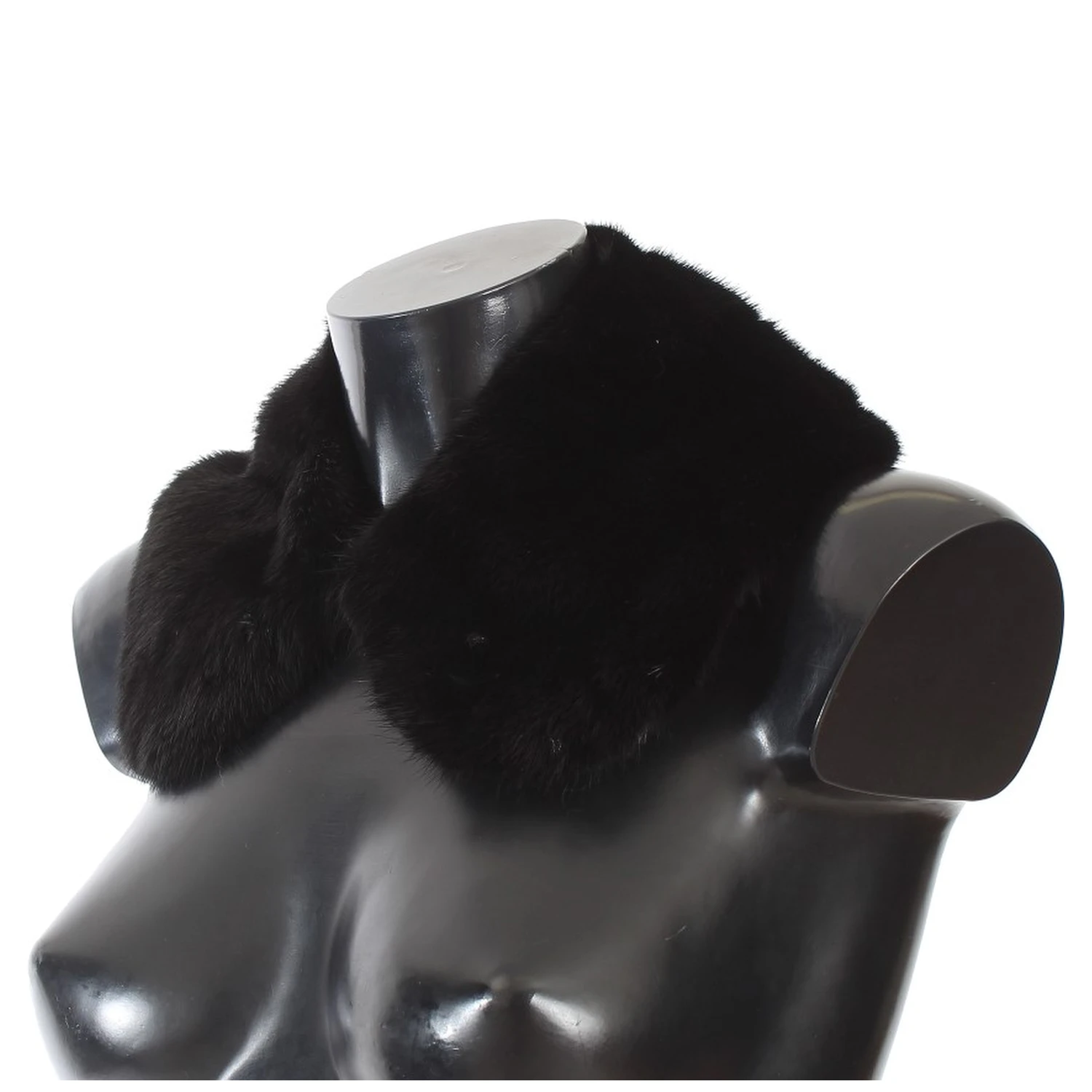 Black Mink Fur Shoulder Collar Scarf