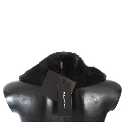 Black Mink Fur Shoulder Collar Scarf