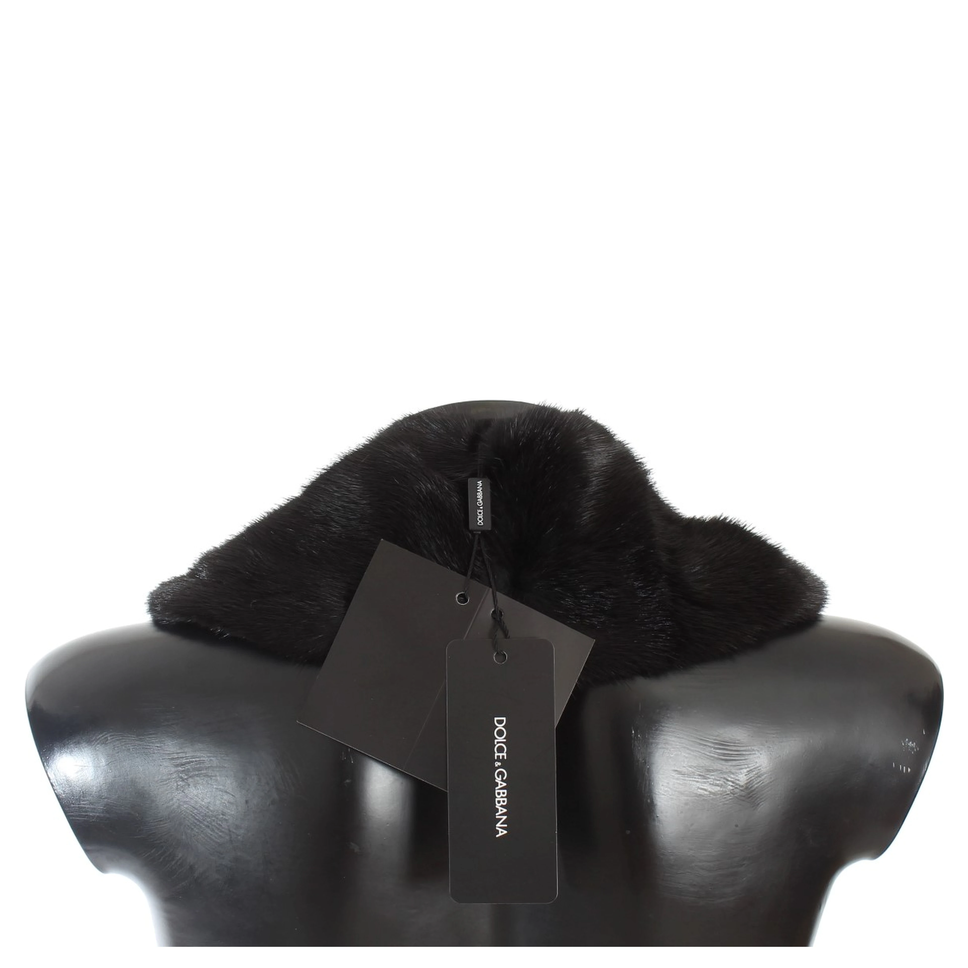 Black Mink Fur Shoulder Collar Scarf