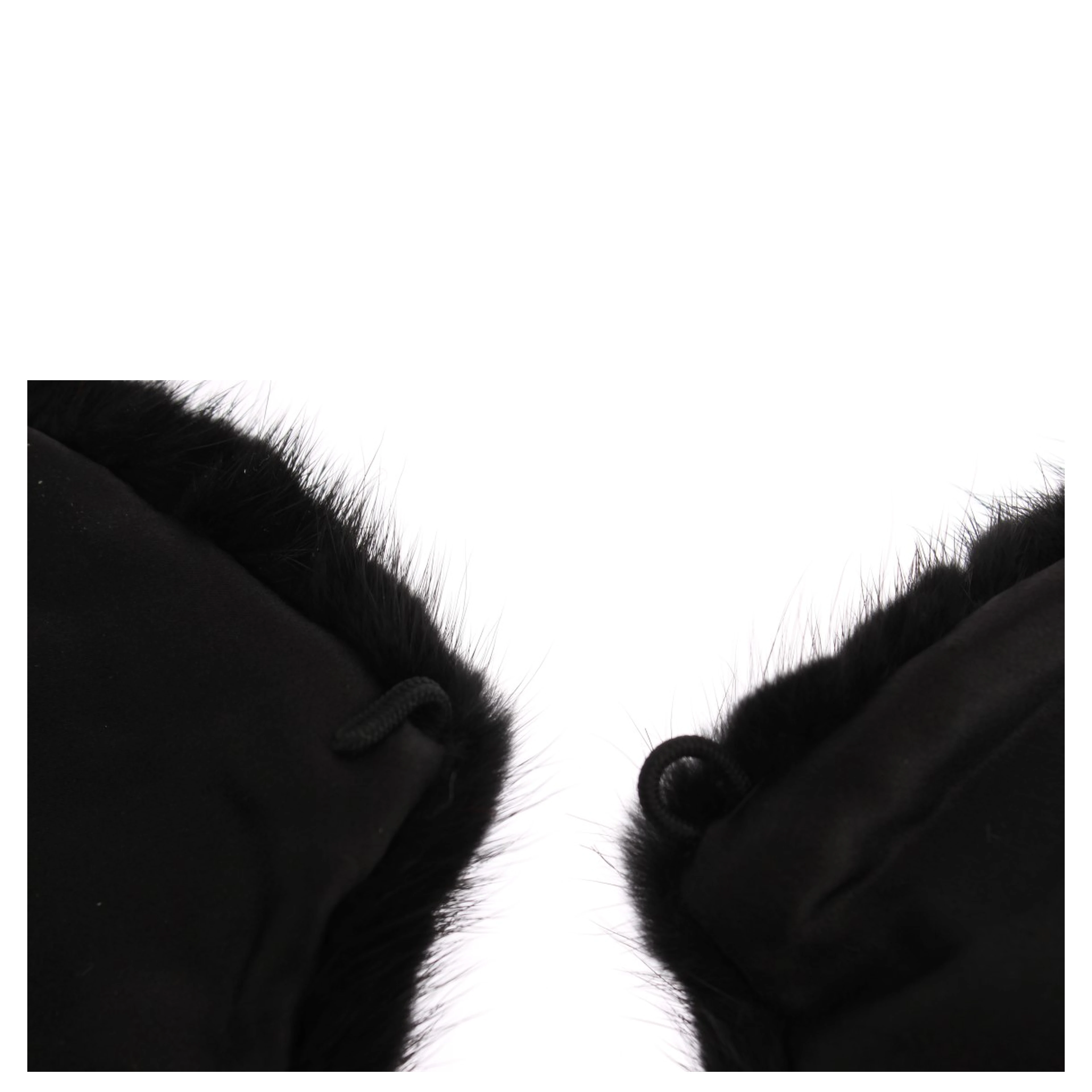 Black Mink Fur Shoulder Collar Scarf