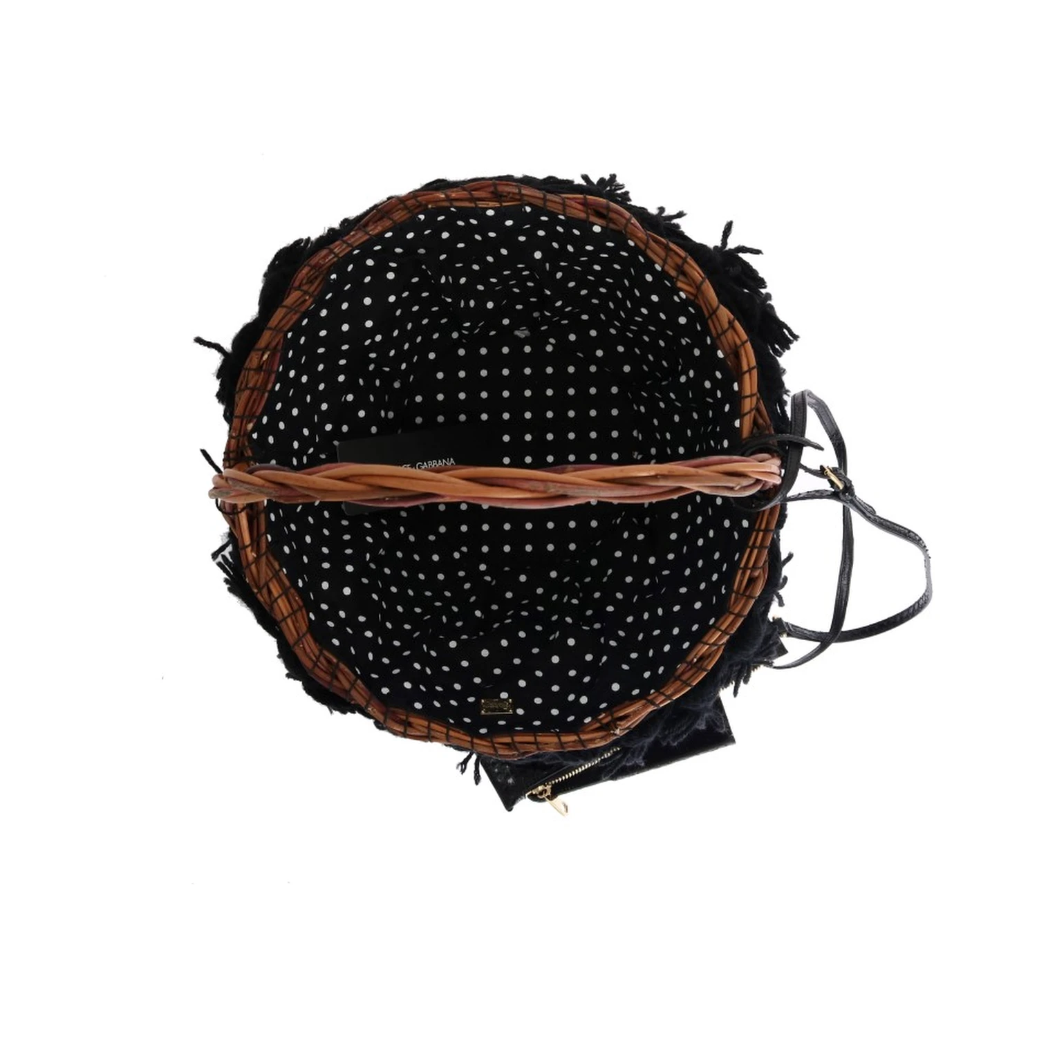 Beige Straw Snakeskin Pom Pom Crystal AGNESE Bag