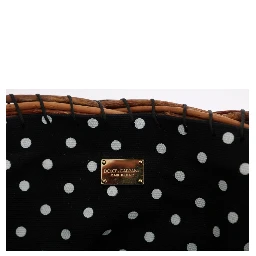 Beige Straw Snakeskin Pom Pom Crystal AGNESE Bag