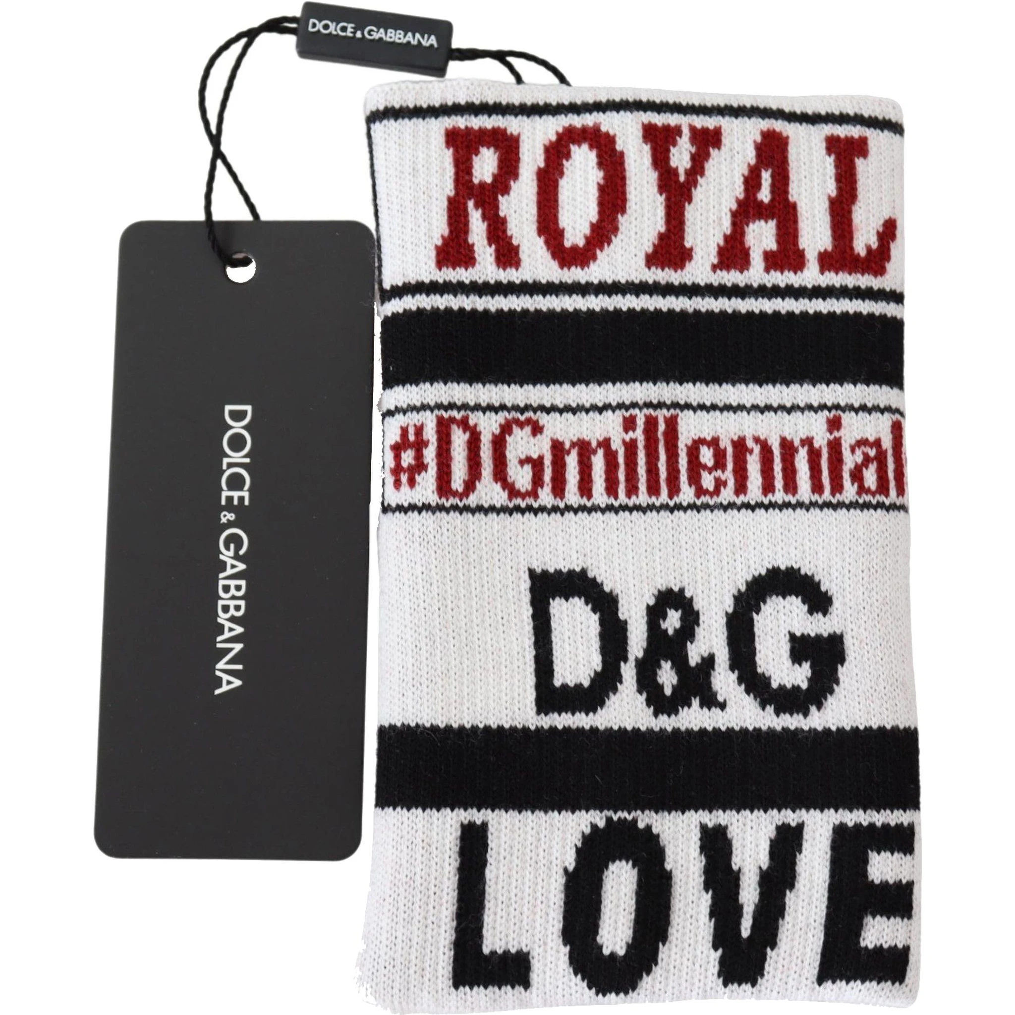 Multicolor Wool Knit D&G Love Wristband Wrap