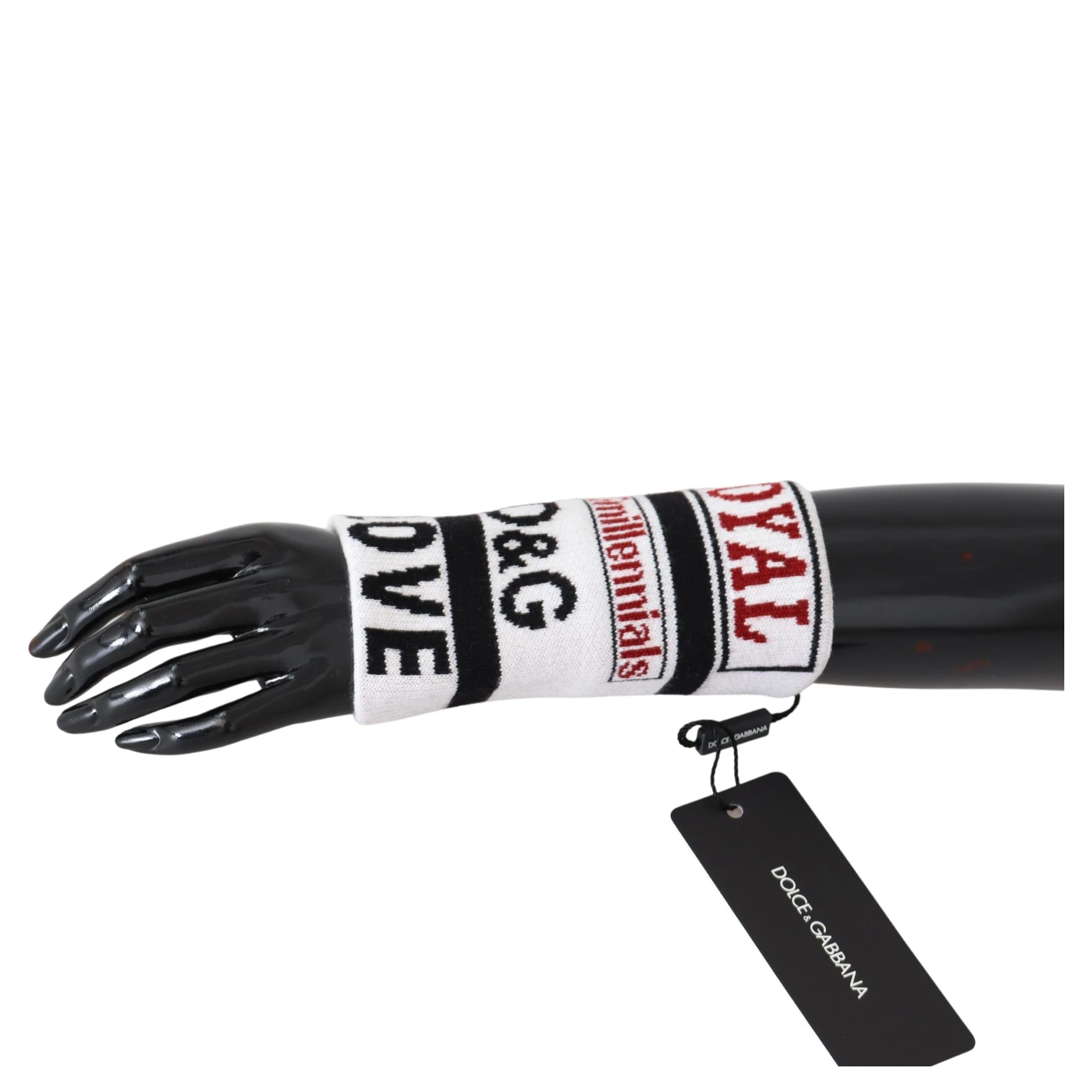 Multicolor Wool Knit D&G Love Wristband Wrap