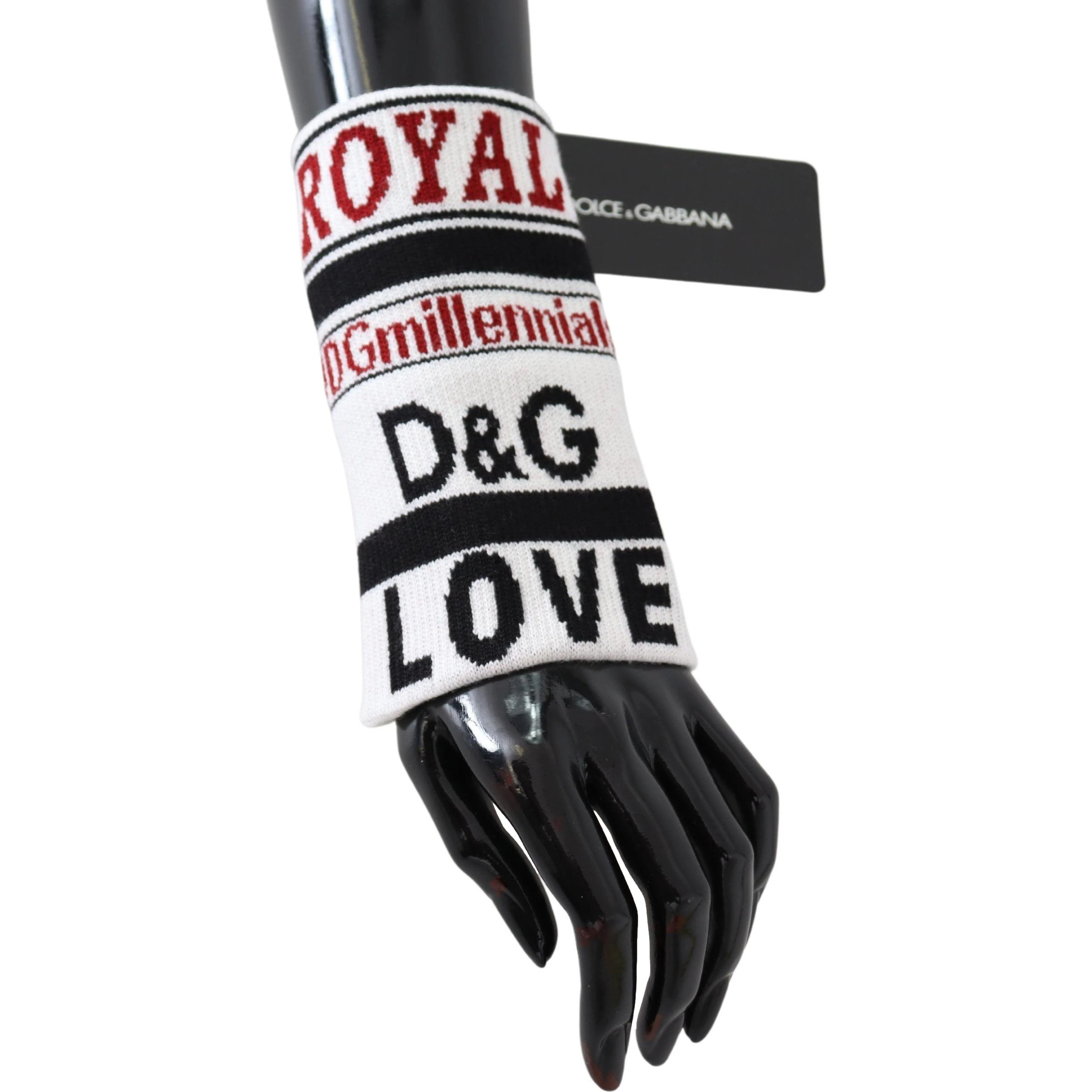Multicolor Wool Knit D&G Love Wristband Wrap