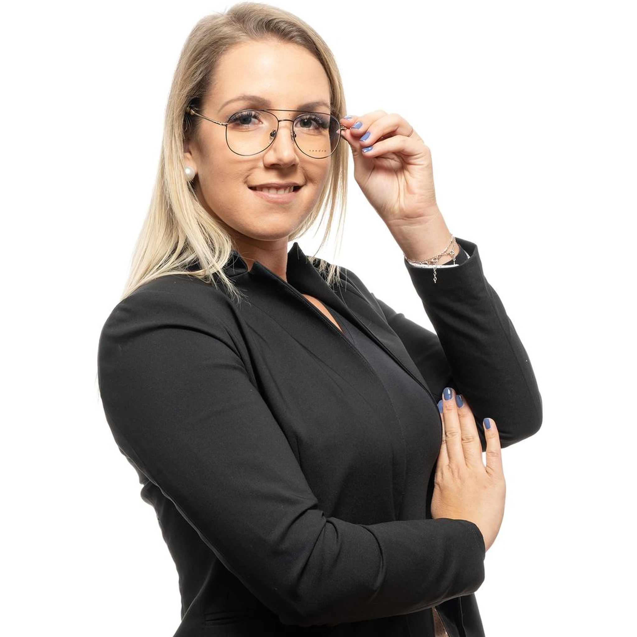 Black Metal Glasses (Frames)