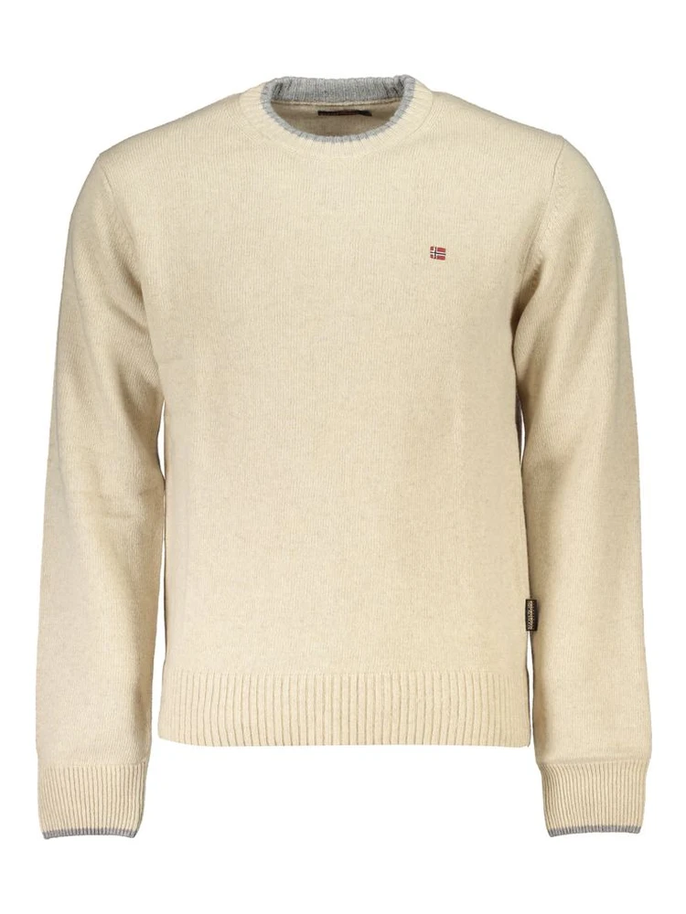 Beige Fabric Sweater