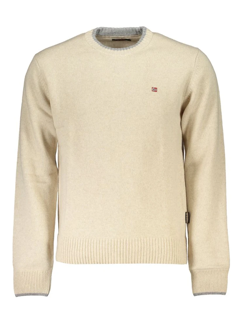 Beige Fabric Sweater